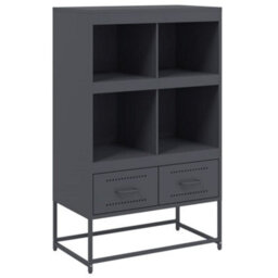 Berkfield Highboard Anthracite 68.5X39X111.5 Cm Steel - thumbnail 2