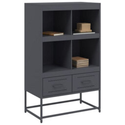 Berkfield Highboard Anthracite 68.5X39X111.5 Cm Steel - thumbnail 7