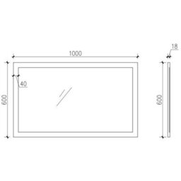 Affine Framed Wooden Bathroom Mirror Wood Frame Wall Mounted Mirrors White 1000 X 600mm - thumbnail 4