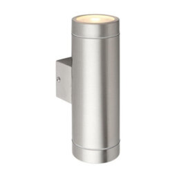 Luminosa Lighting Luminosa Palin Xl Outdoor Up Down Wall Lamp Brushed Stainless Steel & Clear Glass Ip44 - thumbnail 3