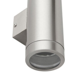 Luminosa Lighting Luminosa Palin Xl Outdoor Up Down Wall Lamp Brushed Stainless Steel & Clear Glass Ip44 - thumbnail 6