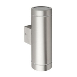 Luminosa Lighting Luminosa Palin Xl Outdoor Up Down Wall Lamp Brushed Stainless Steel & Clear Glass Ip44 - thumbnail 4