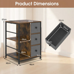 Storage Cabinet Industrial Organizer With Storage Shelf - thumbnail 2