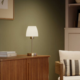 GoodHome Kluan Satin Brushed Brass Table Lamp - thumbnail 1
