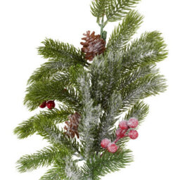 Urbn-Living Set Of 1 - Snowy Pine Cone Berry Christmas Branch 76Cm - thumbnail 7
