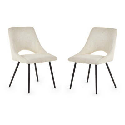 Oakham Norbury Premium Ivory Boucle Dining Chairs - Set Of 2 - image 1