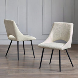 Oakham Norbury Premium Ivory Boucle Dining Chairs - Set Of 2 - thumbnail 4