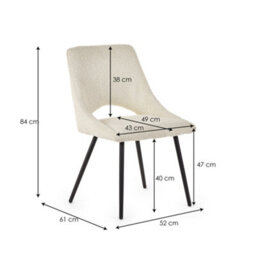 Oakham Norbury Premium Ivory Boucle Dining Chairs - Set Of 2 - thumbnail 5