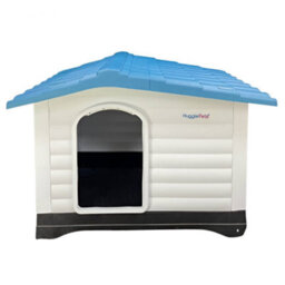 Huggle Pets Hugglepets Plastic Dog Kennel With Base (424) (Blue Roof) - thumbnail 7