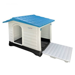 Huggle Pets Hugglepets Plastic Dog Kennel With Base (424) (Blue Roof) - thumbnail 2