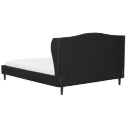 Beliani Bed Fabric Colmar 180 X 200 Cm (Eu Super King) Black - thumbnail 7
