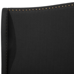 Beliani Bed Fabric Colmar 180 X 200 Cm (Eu Super King) Black - thumbnail 8