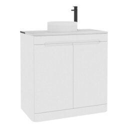 Royal Bathrooms Venice 800mm Gloss White Freestanding Bathroom Countertop Vanity Unit 2 Door With Round Basin - thumbnail 7