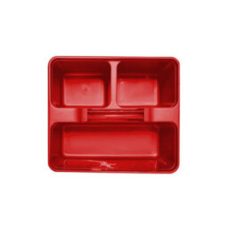 Red Medium Cleaning Caddy Plastic Basket Tote Tidy Tray Handle Carry All Organiser - thumbnail 4