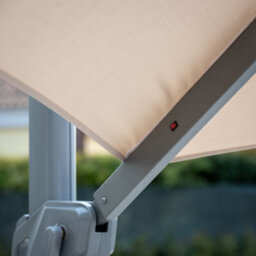 Ares 3.5M Round Cantilever Parasol With Solar Powered Led Lights In Beige - thumbnail 7