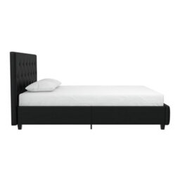 Dorel Home Dakota Upholstered Bed Pu Black, King - thumbnail 4