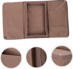Washable Oxford Sofa Armrest Storage Organizer Tray Cup Holder Magazine Rack Remote Control Phone Drinks Snacks Brown - thumbnail 5