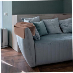 Washable Oxford Sofa Armrest Storage Organizer Tray Cup Holder Magazine Rack Remote Control Phone Drinks Snacks Brown - thumbnail 2