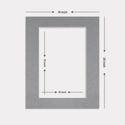 Ak Frames 20X16 Mid Grey Picture Mounts To Fit 15X10 Aperture Size - Mount Board Only (No Frame Included) - thumbnail 3