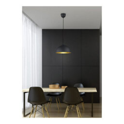 Luminosa Lighting Luminosa Jimmy Modern Dome Pendant Ceiling Light Black - Uk Stock - thumbnail 2