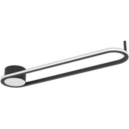 Loops Sleek Black Led Ceiling Light - Modern Semi-Flush Fixture For Indoor Spaces - thumbnail 3