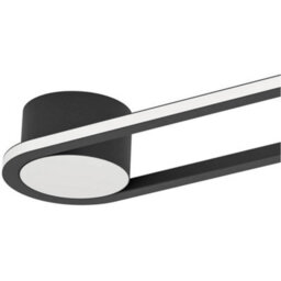 Loops Sleek Black Led Ceiling Light - Modern Semi-Flush Fixture For Indoor Spaces - thumbnail 5
