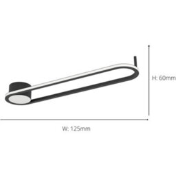 Loops Sleek Black Led Ceiling Light - Modern Semi-Flush Fixture For Indoor Spaces - thumbnail 4