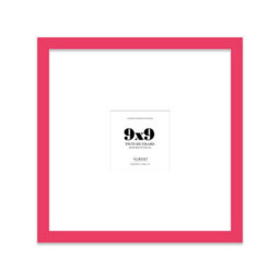 "9X9"" Bright Pink Picture Frame - 9X9"" Square Frame With 5X5"" Mount For 9X9""/5X5"" Pictures Art Deco Style Room Decor, 1 Pack" - thumbnail 1