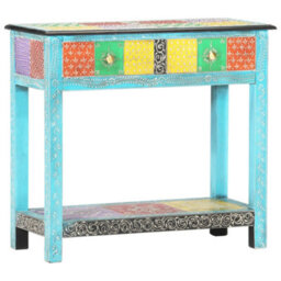Berkfield Hand Painted Console Table 80X35X75 Cm Solid Mango Wood - thumbnail 9