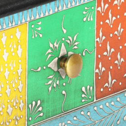 Berkfield Hand Painted Console Table 80X35X75 Cm Solid Mango Wood - thumbnail 6