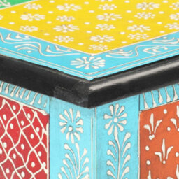 Berkfield Hand Painted Console Table 80X35X75 Cm Solid Mango Wood - thumbnail 5