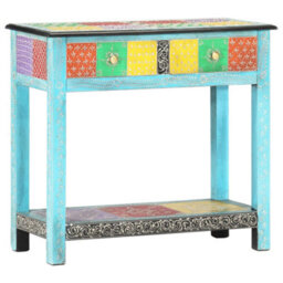Berkfield Hand Painted Console Table 80X35X75 Cm Solid Mango Wood - thumbnail 1