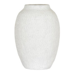 Hill Interiors Ashen Large Tall Vase - Ceramic - L24 X W24 X H35 Cm - White