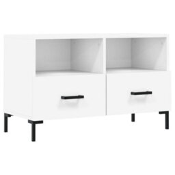 Berkfield Tv Cabinet White 80X36X50 Cm Engineered Wood - thumbnail 2