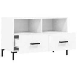 Berkfield Tv Cabinet White 80X36X50 Cm Engineered Wood - thumbnail 6