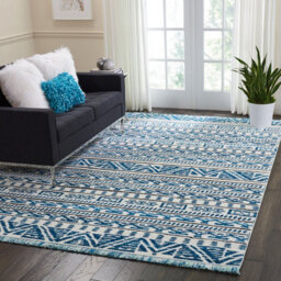 Nourison Dws05 Kamala Ds503 Ivory Blue Rug-119Cm X 180Cm - thumbnail 1