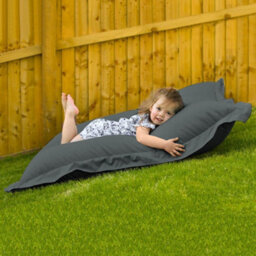 rucomfy Beanbags Rucomfy Indoor Or Outdoor Kids Water Resistant Squarbie - Grey Beanbag Lounger - thumbnail 1