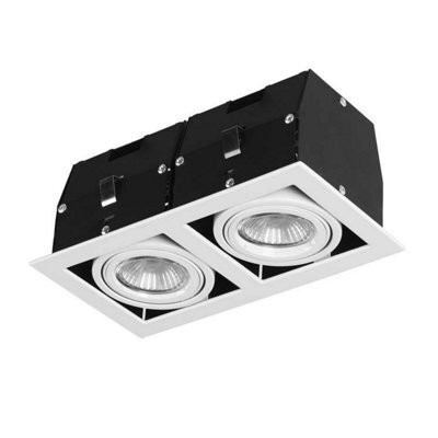 Luminosa Lighting Luminosa Cardan 2 Light Twin Recessed Downlight Matt White