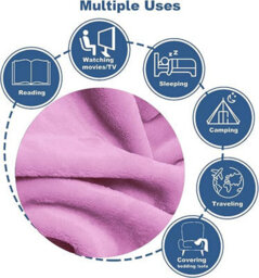 Casabella Deluxe Soft Faux Fur Mink Fleece Throw Blanket - thumbnail 3