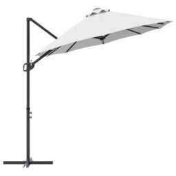 Berkfield Modern Garden Cantilever Parasol Sand Powder-Coated Steel - thumbnail 6