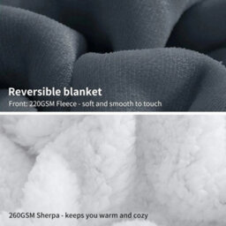 480 Gsm Luxury Heavy Sherpa Blanket Warm Faux Fur - thumbnail 2