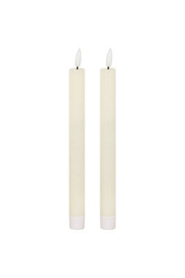 Luxe Collection Ivory Led Dinner Candles Set Of 2 - image 1