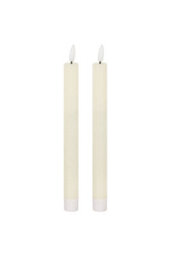 Luxe Collection Ivory Led Dinner Candles Set Of 2 - thumbnail 1