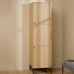 Furniture To Go Albany Wardrobe 2 Doors In Oak/black Legs - thumbnail 5