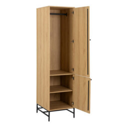 Furniture To Go Albany Wardrobe 2 Doors In Oak/black Legs - thumbnail 4