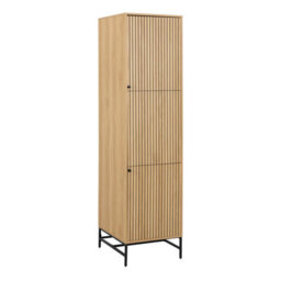 Furniture To Go Albany Wardrobe 2 Doors In Oak/black Legs - thumbnail 1