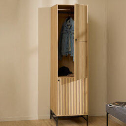 Furniture To Go Albany Wardrobe 2 Doors In Oak/black Legs - thumbnail 6