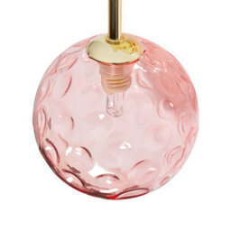 Beliani Pink Gold Glass Wall Lamps Set Of 2 - Modern Glam Wall Lights For Bedroom Hallway Living Room - thumbnail 5