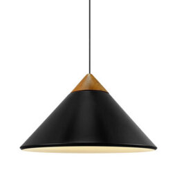 Nordlux Kinto Metal Pendant Light Wood Black,mains - thumbnail 3