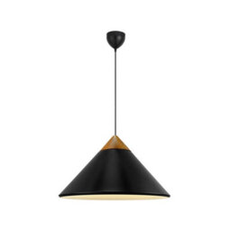 Nordlux Kinto Metal Pendant Light Wood Black,mains - thumbnail 2